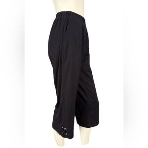 Michael Michael Kors Black Capri Pants XS Elastic Waist Grommet Hem